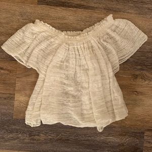 Free People - Cropped Off the Shoulder in Cream